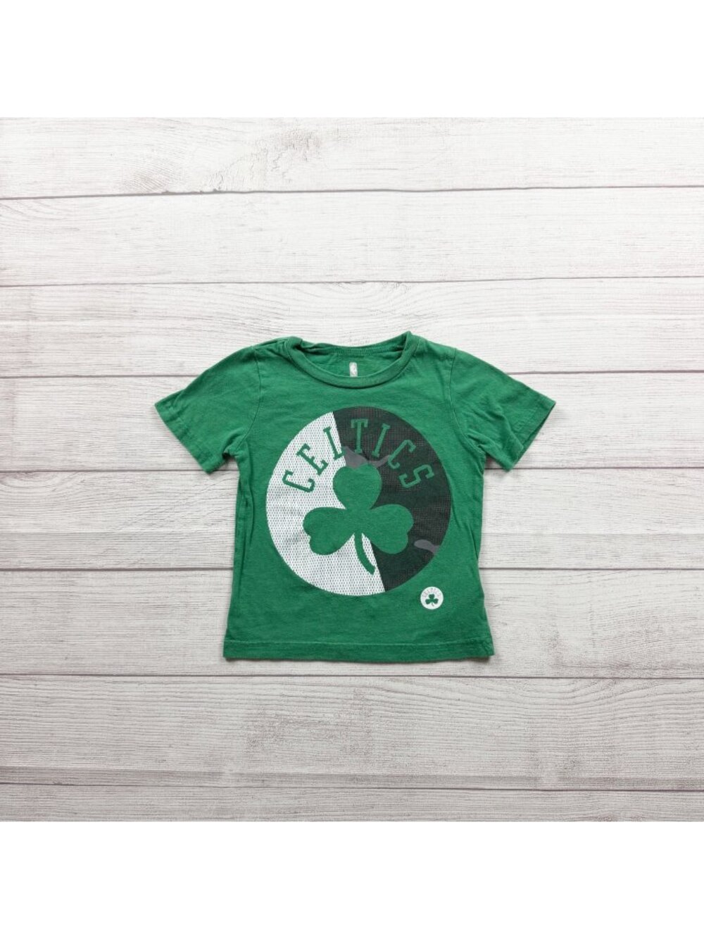 Boston Celtics NBA Kids Logo Graphic T Shirt Green Short Sleeve Cotton 2T
